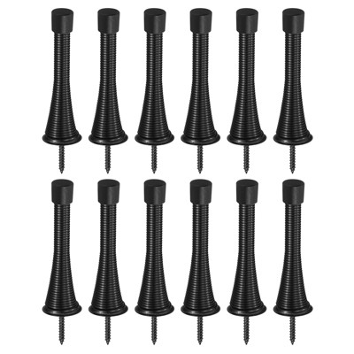 Unique Bargains Spring Steel Rubber Bumper Tips Door Stop