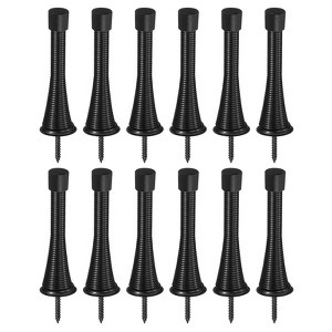 Unique Bargains Spring Steel Rubber Bumper Tips Door Stop - 1 of 4