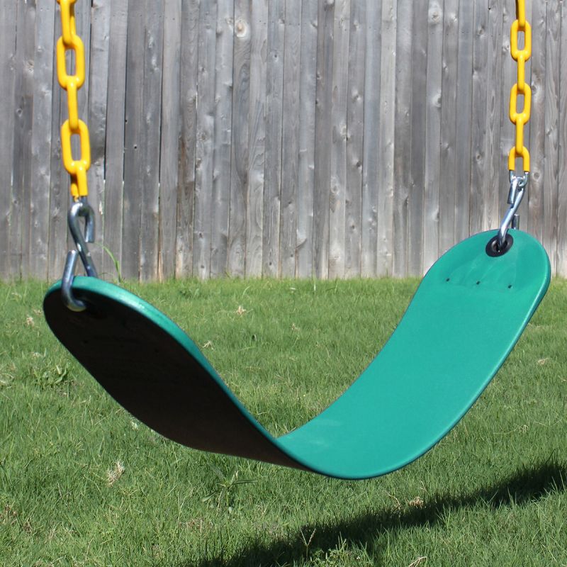 Jungle Gym Kingdom Outdoor Swing Seats for Kids - 2 Swings for Backyard Swingset, Playground, Treehouse with Accessories & Hardware, 4 of 6