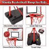Skirfy Kids Basketball Hoop, 2-in-1 Toddler Basketball Goal with Dart Board & 4 Balls, Adjustable Height 2.9ft-6.2ft Red - 4 of 4
