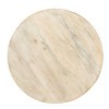 Storied Home Round End Table White: Solid Wood, Cane Shelves, French Country Style, 24" Height - 4 of 4