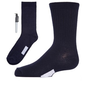 Memoi Write On Camp Kids Cotton Blend Crew Sock 3-Pack - 1 of 2