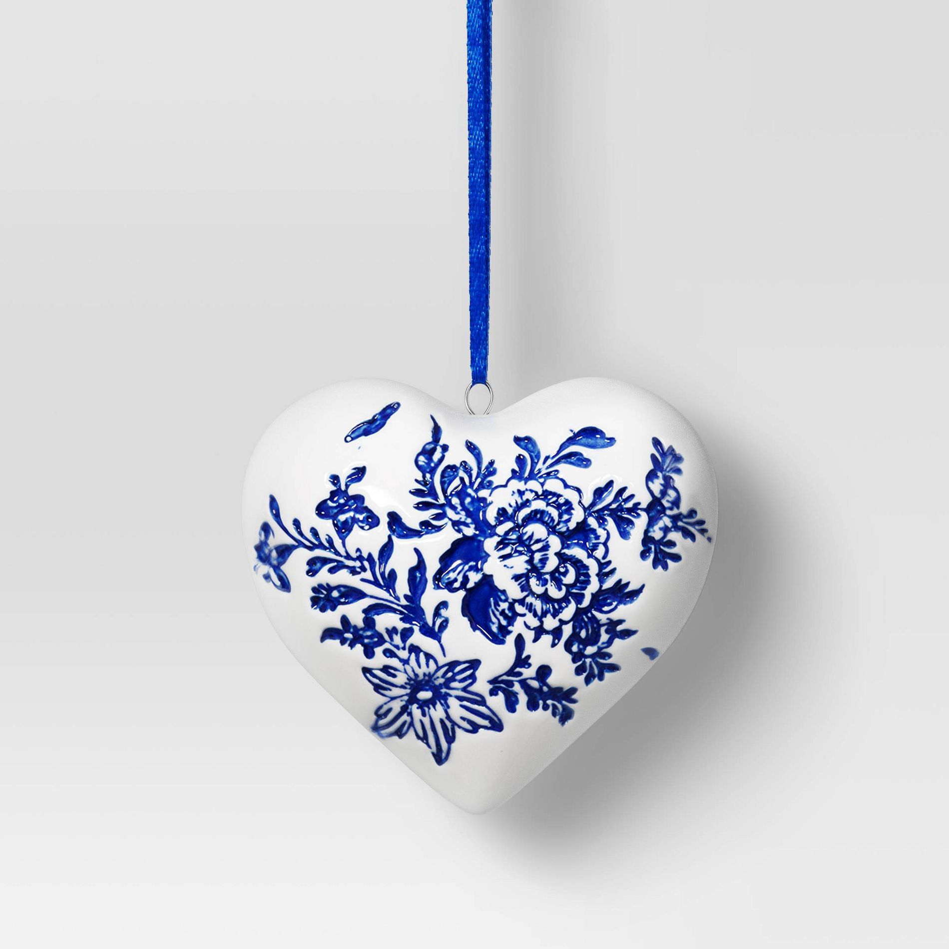 Christmas Delft Blue Heart Ornament - Wondershop™
