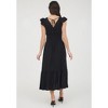 August Sky Women's V-Neck Short Sleeve Midi Dress - 2 of 4