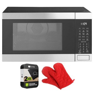 GE 3-in-1 Microwave Oven 1,050 Watts 1.0 Cu. Ft with 2 Year Warranty & Oven Mitt - 1 of 4