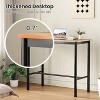 Infurnic Desks, Rectangular Dining Desk with four Sturdy Tables Legs, Modern Table for Kitchen or Living Room, Brown, 23.6"*47.2"*41.3" - 3 of 4