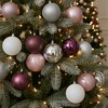 Northlight 12ct Shatterproof 3-Finish Christmas Ball Ornament Set 4" - Pink/Silver - 3 of 3