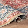 World Rug Gallery Marin Red Medallion Traditional Indoor Rug – Flatweave, Washable Surface with Non-Slip Backing - 4 of 4