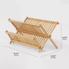 Dura Culina® Bamboo Drying Rack, Freestanding and Folds for Storage - 3 of 4