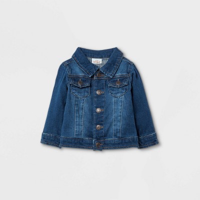 Image of Baby Denim Jacket - Cat & Jack™ Blue 0-3M
