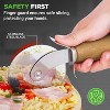 NutriChef 7" Stainless Steel Pizza Cutter Wheel with Finger Guard and Non-Slip Handle NCPI2222 - 4 of 4