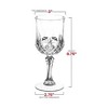 Smarty Had A Party 8 oz. Crystal Cut Plastic Wine Glasses - 48 pcs - 3 of 4