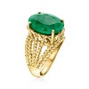 Ross-Simons 10.00 Carat Emerald Roped Ring in 18kt Gold Over Sterling - 3 of 4