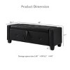48" Modern Faux Leather Storage Ottoman Bench with Tufted Seat, Flip Top Entryway or Bedroom Seating -3irtyhousy - 4 of 4