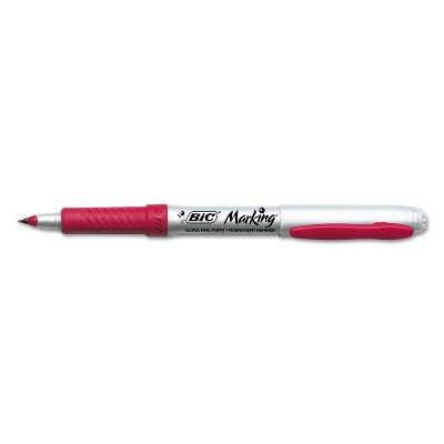 Bic Marking Ultra-Fine Tip Permanent Marker Rambunctious Red Dozen GPMU11RD