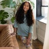 Mightly Girls Fair Trade Organic Cotton Long Sleeve Ribbed Scoop Neck Tee - Large (10), Willow - 2 of 3