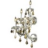 Elegant Lighting Maria Theresa 5 light Chrome Wall Sconce Golden Teak (Smoky) Royal Cut Crystal - 3 of 3