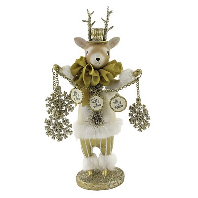 Heather Myers 9.5" Snow Deer Christmas Gold Buck  -  Decorative Figurines