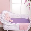 Everyday Kids 2-Pack Bassinet Sheets - 100% Cotton Jersey Knit Purple & Pink Fitted Sheets for Baby Girl; Fits Oval & Rectangle Mattresses - 3 of 4