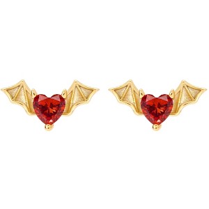 Flying Bat Flat Back Earrings for Women Sterling Silver 16g Cartilage Helix Lobe Body Piercing Stud Ginger Lyne - 1 of 4