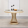 Dolonm 47-inch Round Marble Dining Table with Stainless Steel Base for Kitchen, Dining Room - 2 of 4