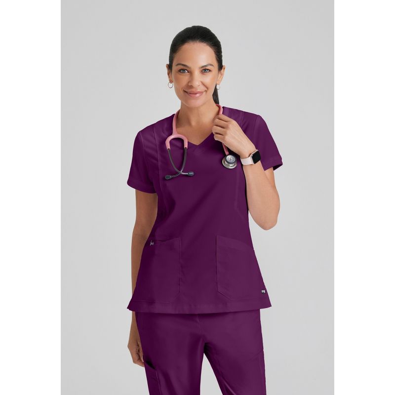 Grey's Anatomy by Barco - Classic Women's Kira Zipper Pocket Scrub Top, 1 of 7