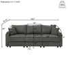 NicBex Couches for Living Room Accent Chair Sofa with Storage Armrest, Comfy Corduroy Upholstered Sofa Couch with Cup Holders and a Phone Holder - 3 of 4