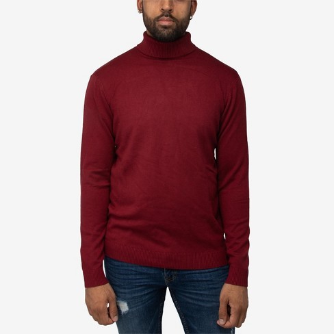 Maroon turtleneck sweater mens sale