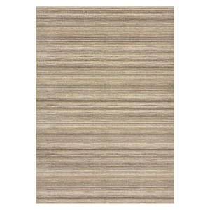 coucheta Brown Hand Loomed Textured Modern Design All Wool Runner Oriental Rug - 1 of 4