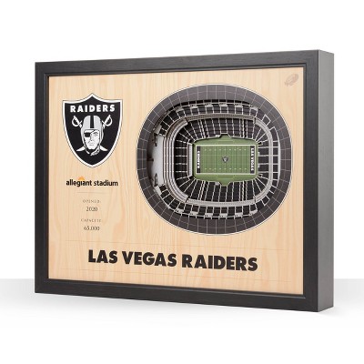 Nfl Las Vegas Raiders 3d Logo Series Wall Art - 12x12 : Target