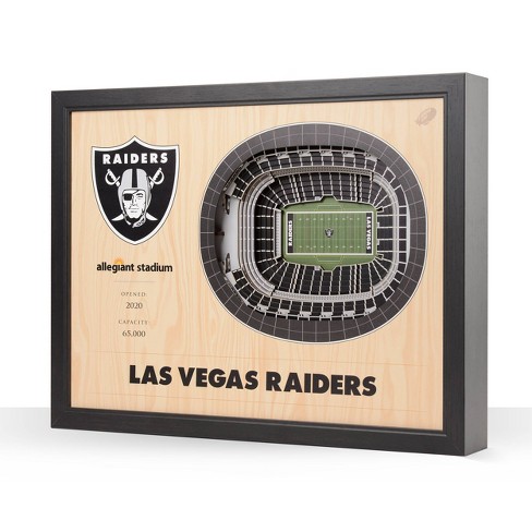 StadiumViews Las Vegas Raiders Black Sports Standard Indoor
