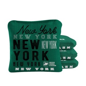 Skip's Garage | Gameday New York Football Green Synergy Pro Cornhole Bags (Set of 4) - 1 of 4