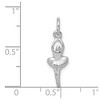 Black Bow Jewelry 14k White Gold Mini Ballerina Charm - 4 of 4
