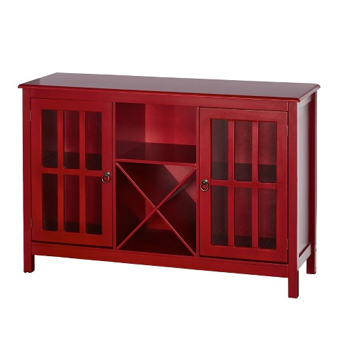 Red discount wine cabinet