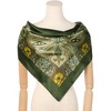 Elerevyo Women's Satin Large Paisley Symmetric Silk Square Scarf Head Wrap Bandanas 35.4" X 35.4" - 2 of 4