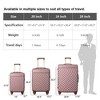 MAYEERTY 3-Piece ABS Luggage Set Suitcases with Multi-Position Handle, Silent Spinner Wheels, and TSA Lock - 20''24''28'', Rose Gold - 2 of 4