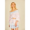 Women's Tie Dye Snakeskin Crop Top - ocean drive - 3 of 3
