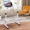 Standing Desk Adjustable Height Desk - Small Mobile with Wheels, Portable Laptop Table, 31''-43'' Range for Home Office, Classroom (32'' x 16'' Black) - 2 of 4
