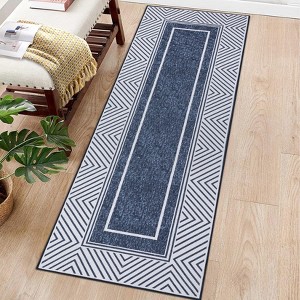 Coucheta Modern Geometric Area Rug, Large Washable & Stain-Resistant Low Pile Rug with Non-Slip Backing for Living & Dining Room, Farmhouse Decor - 1 of 4