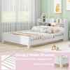BABYYER Wood Twin Size Bed Frame with Storage Headboard and Safety Guardrail, Platform Bed for Boys Girls, No Box Spring Needed - 2 of 4