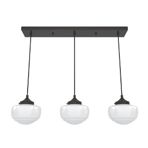 Hunter Fans 31.5" Saddle Creek Ceiling Light Noble Bronze Finish - 3 Bulb Dimmable Linear Cluster for Indoor Spaces - 1 of 1