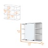 Vynxaria Medicine Cabinet With Six Shelves, Mirror Cabinet£¬White - 3 of 4