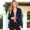 Anna-Kaci Women's Long Sleeve Sparkle Sequin Two Button Blazer Jacket - 2 of 4