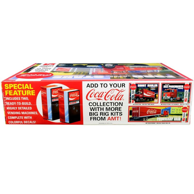 Skill 3 Model Kit Ford C600 Stake Bed Truck with Two "Coca-Cola" Vending Machines 1/25 Scale Model by AMT, 3 of 5