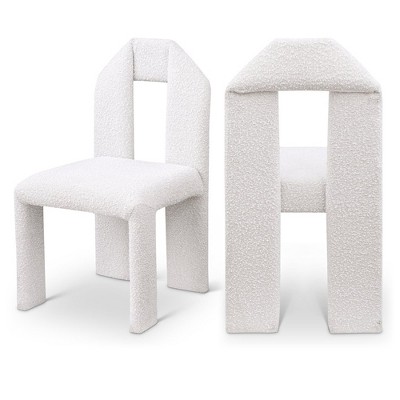 Meridian Furniture,Bennett Boucle Fabric Dining Chair, Set of 2
