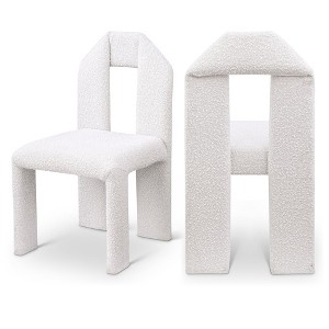 Meridian Furniture,Bennett Boucle Fabric Dining Chair, Set of 2 - 1 of 4