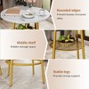 PAGED Modern 3PC Dining Table with 1 Bar Table with Middle Shelf, 2 Bar Stools with Back for Kitchen, Dining Room - 3 of 4