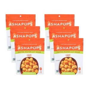 AshaPops Chili Lime Popped Water Lily Seeds - Case of 6/1 oz - 1 of 4