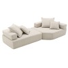 YOOCOZZ Oversized Irregular-Shaped Boucle Modular Compressed Sofa, All-Sponge Construction - Beige - 2 of 4