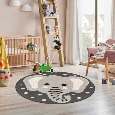 Hauteloom Round Area Rug   Charcoal
